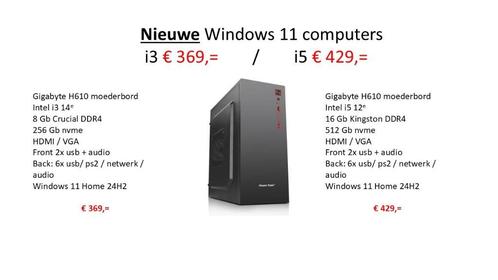 Windows 11 pc NIEUW, Computers en Software, Desktop Pc's, Nieuw, 3 tot 4 Ghz, SSD, 16 GB, Ophalen of Verzenden