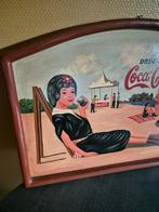 Coco Cola - Vintage houten reclame bord, Reclamebord, Ophalen of Verzenden, Zo goed als nieuw