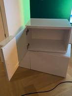 Ikea Besta kastje 60x40x38 - Glanzend wit met glasplaat, Huis en Inrichting, Kasten | Televisiemeubels, Zo goed als nieuw, Minder dan 100 cm