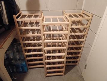 9x Houten Wijnrek  beschikbaar voor biedingen