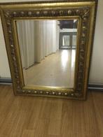 Spiegel met goudkleurige rand., Huis en Inrichting, Woonaccessoires | Spiegels, Minder dan 100 cm, Rechthoekig, Zo goed als nieuw