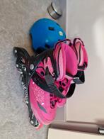Roze verstelbare rolschaatsen maat 29-33 met helm, Kinderen en Baby's, Ophalen, Verstelbaar, Gebruikt