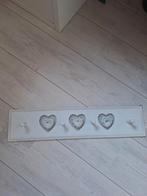 Witte Kapstok met Hartjes, Huis en Inrichting, Wandkapstok, Ophalen of Verzenden, Zo goed als nieuw, Minder dan 100 cm