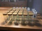 30 Glazen voorraadpotten van D.E. (Douwe Egberts), Ophalen of Verzenden, Zo goed als nieuw, Glas, Pot, Bus of Blik