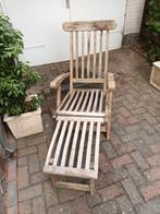Teakhouten dekchair merk bois Le duc, Tuin en Terras, Ophalen, Zo goed als nieuw, Teakhout