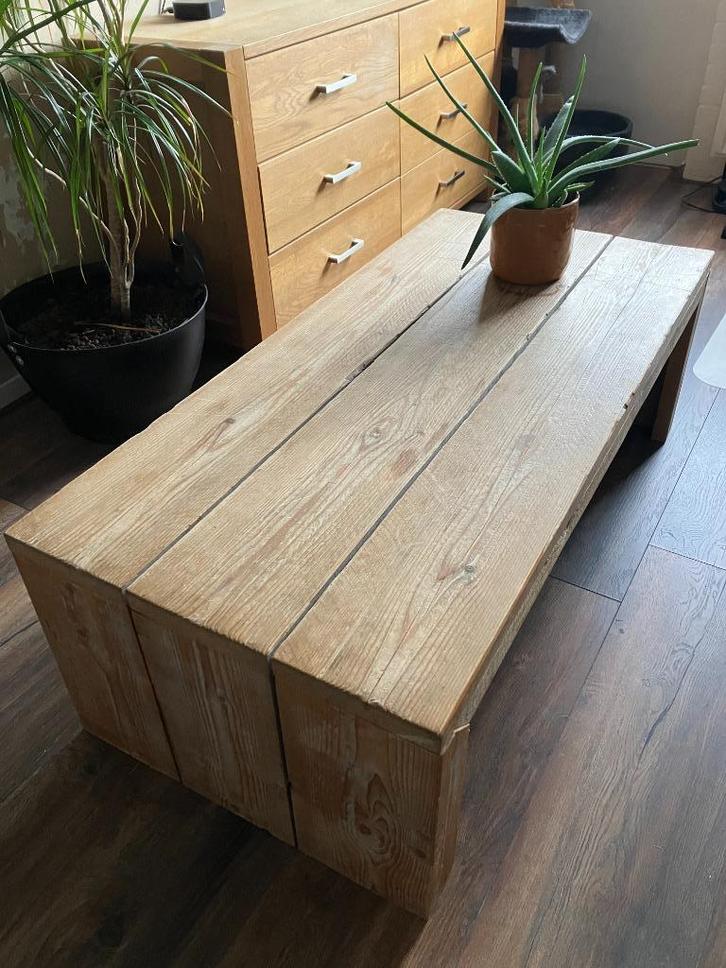 Salontafel steigerhout, Huis en Inrichting, Tafels | Salontafels, Gebruikt, Minder dan 50 cm, 50 tot 100 cm, 100 tot 150 cm, Rechthoekig