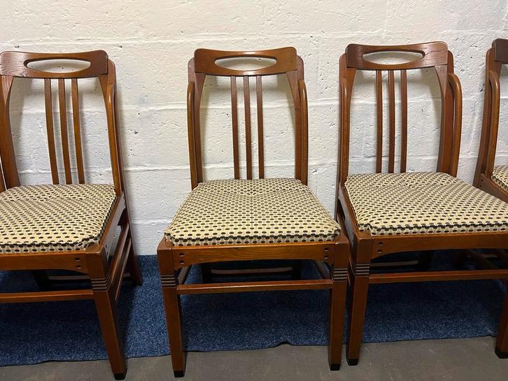 4 Jugendstil Eetkamerstoelen Schuitema, Antiek en Kunst, Antiek | Meubels | Stoelen en Banken, Ophalen