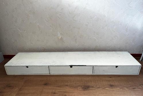 Witte ladenkast met 3 lades likje verf nodig 119,5x28x10cm, Huis en Inrichting, Kasten | Ladekasten, Gebruikt, Minder dan 100 cm