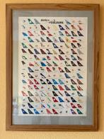 poster over vliegtuigmaatschappijen, Verzamelen, Posters, Ophalen, Met lijst, Reclame, Rechthoekig Staand