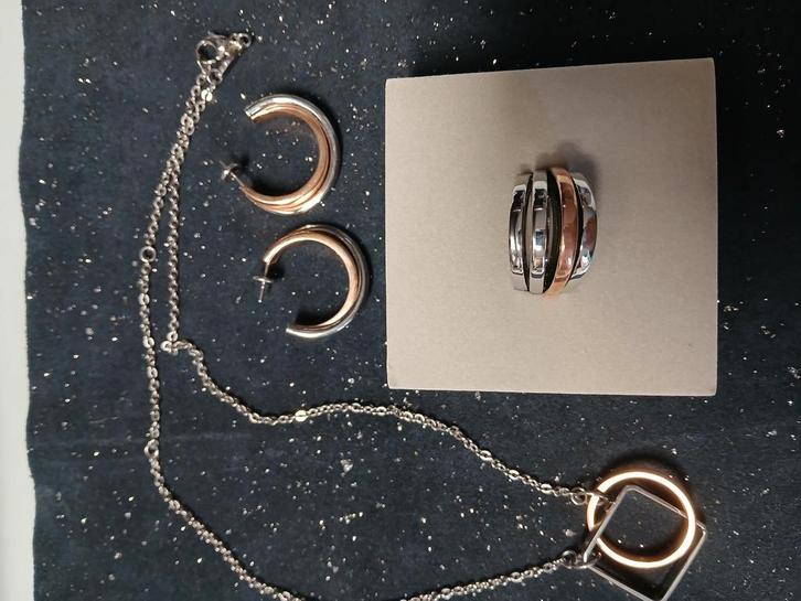 Sieraden  set Calvin Klein, echt origineel., Sieraden, Tassen en Uiterlijk, Bedels, Zo goed als nieuw, Overige merken, Overige materialen