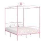 Rose Hemelbedframe metaal met matras en laken, Huis en Inrichting, Slaapkamer | Stapelbedden en Hoogslapers, Ophalen of Verzenden