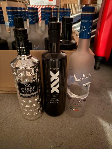 LEGE grey goose, XIX vodka sidemen flessen beschikbaar voor biedingen