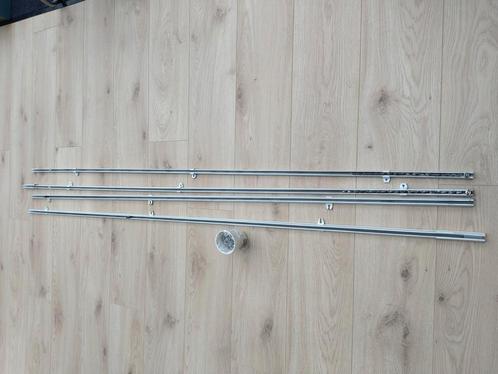 Gordijnrails 4 x 180, te verlengen tot 2 x 360 cm, Huis en Inrichting, Stoffering | Gordijnen en Lamellen, Gebruikt, 150 tot 200 cm