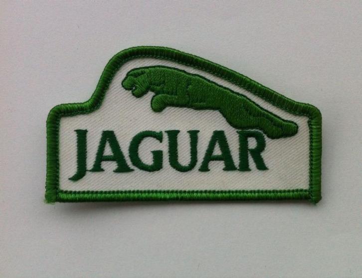 Jaguar patch groen wit. Maat 4,7 cm hoog bij 8,4 cm breed, Verzamelen, Automerken, Motoren en Formule 1, Nieuw, Auto's, Ophalen of Verzenden