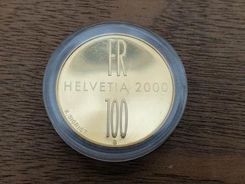 Gouden 100 franc Zwitserland 2000, 22.58 gram .900 goud (G) beschikbaar voor biedingen