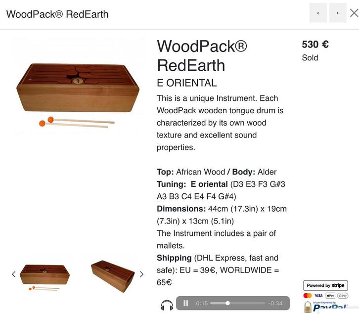Woodpack Tongue Drum - Origineel!, Muziek en Instrumenten, Percussie, Zo goed als nieuw, Ophalen of Verzenden