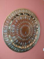 Marokkaans / Indiase koper wandbord , dienblad, 90cm, handge, Ophalen