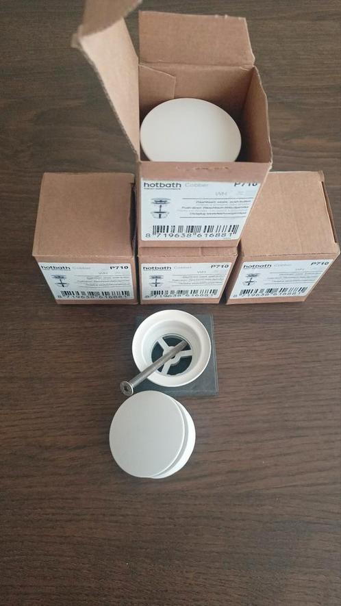 Hotbath P710 klikplug - mat wit, Doe-het-zelf en Verbouw, Sanitair, Nieuw, Ophalen of Verzenden