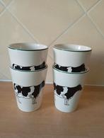 4 bekers koe, Huis en Inrichting, Keuken | Servies, Ophalen of Verzenden, Zo goed als nieuw, Overige stijlen, Kop(pen) en/of Schotel(s)