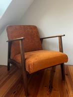 Vintage look fauteuil - okergeel - ekanäset, Ophalen, Zo goed als nieuw, Stof