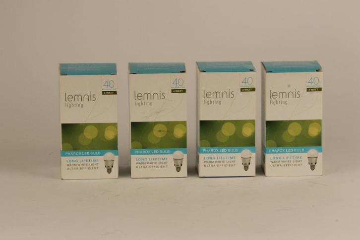 Lemnis Pharox Pharox LED lamp E27 4W, 4 stuks, Huis en Inrichting, Lampen | Losse lampen, Nieuw, Led-lamp, 30 tot 60 watt, E27 (groot)