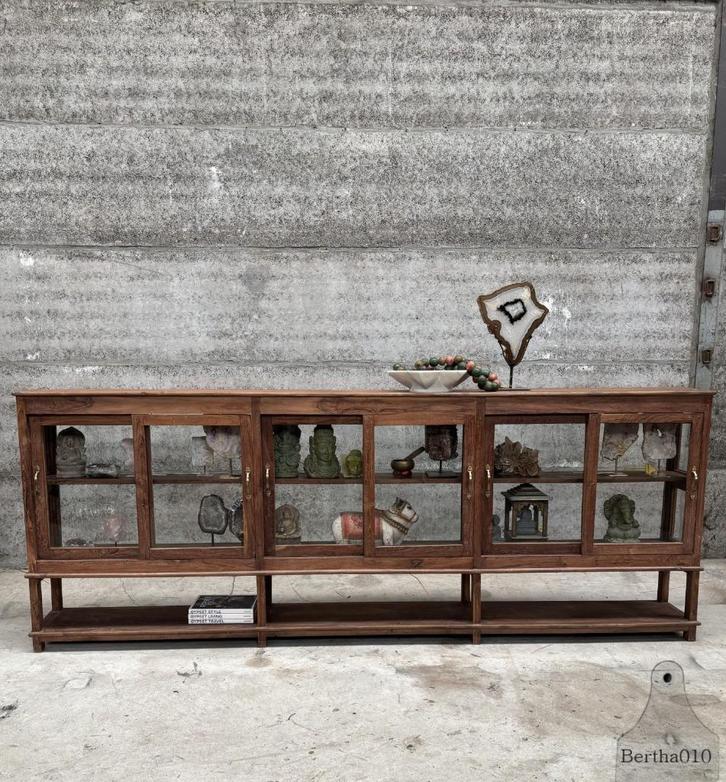 Tijdloos functionalisme winkeldressoir uit de jaren ’20–’30, Antiek en Kunst, Curiosa en Brocante, Ophalen of Verzenden