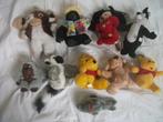 Knuffels: 10 x  van pluche lang 14/19 cm o.a...., Ophalen of Verzenden, Zo goed als nieuw
