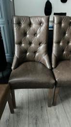 4 eetkamer stoelen Gratis!, Huis en Inrichting, Stoelen, Ophalen, Overige materialen, Gebruikt, Bruin