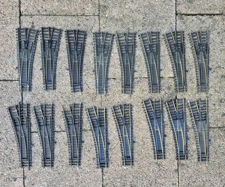 Fleischmann wissels 16 stuks met schade, Hobby en Vrije tijd, Modeltreinen | H0, Gebruikt, Rails, Gelijkstroom, Fleischmann, Ophalen of Verzenden