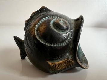 Vintage Walter Bosse Bronzen Vis Asbak Art Object Jaren 60 beschikbaar voor biedingen