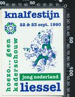 Sticker: Knalfestijn 1990 - Jong Nederland - Liessel, Ophalen of Verzenden, Zo goed als nieuw, Bedrijf of Vereniging