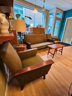 Vintage Loungeset Bank & 2 Fauteuils Fauteuil Bankstel Stoel, Ophalen
