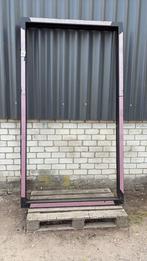 (85) Nieuw zwart aluminium vast raamkozijn, Raamkozijn, 150 tot 225 cm, Ophalen, 75 tot 150 cm