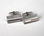 Mooie bewerkte chromen manchetknopen., Ophalen of Verzenden, Zo goed als nieuw, Overige materialen