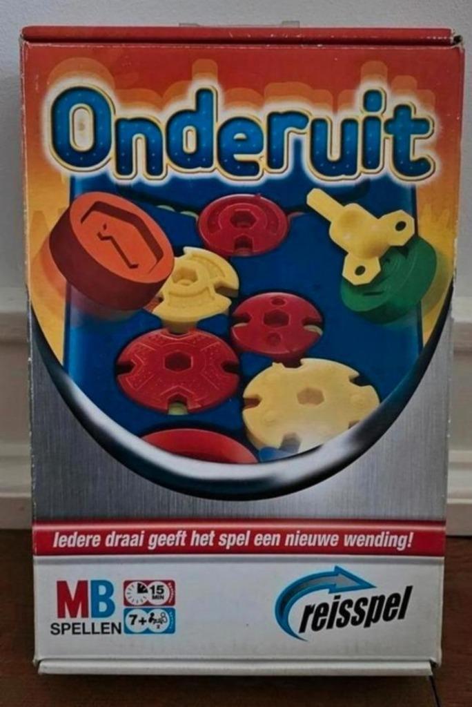 Onderuit!- Reisuitgave- MB spellen- ook verzenden!, Hobby en Vrije tijd, Gezelschapsspellen | Overige, Zo goed als nieuw, Een of twee spelers
