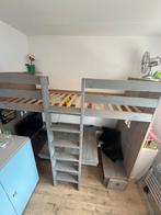 Steigerhouten Hoogslaper Grijs 90x200, Ophalen, Gebruikt, Hoogslaper