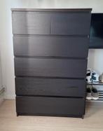 Ikea Malm Ladekast 6 Lades - Zwartbruin, Ophalen, Overige materialen, Gebruikt, 5 laden of meer