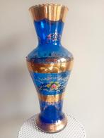 Vintage Kobalt blauwe Muranoglas vaas, Antiek en Kunst, Ophalen of Verzenden