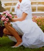 witte ruwe zijden trouwjurk, Kleding | Dames, Trouwkleding en Trouwaccessoires, Ophalen of Verzenden, Zo goed als nieuw, Wit, Trouwjurk