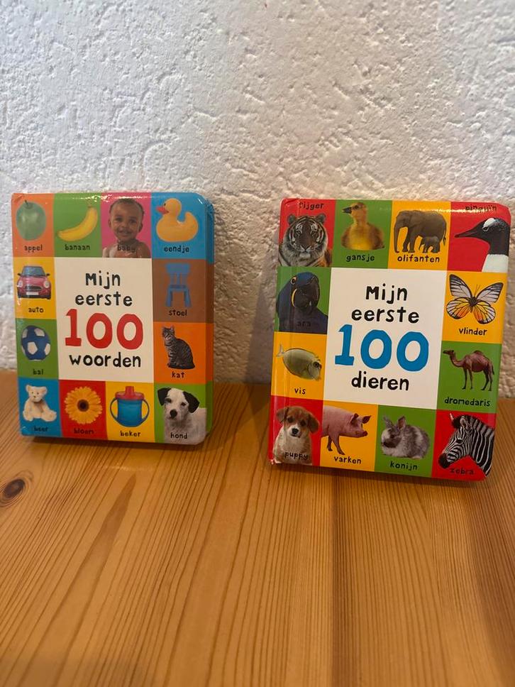 Twee Baby's Eerste Boekjes: Woorden & Dieren, Boeken, Kinderboeken | Baby's en Peuters, Zo goed als nieuw, 0 tot 6 maanden, Uitklap-, Voel- of Ontdekboek