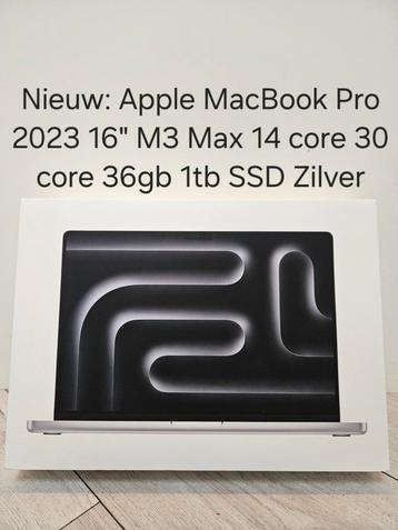 Nieuw: Apple Macbook Pro 2023 16" M3 Max 14 core 30 core gpu beschikbaar voor biedingen