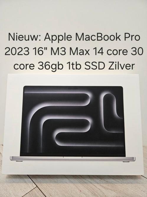 Nieuw: Apple Macbook Pro 2023 16" M3 Max 14 core 30 core gpu, Computers en Software, Apple Macbooks, Nieuw, MacBook Pro, 16 inch
