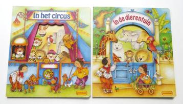 2x Doorkijkboek M3841: In de Dierentuin + in het circus 1+  beschikbaar voor biedingen