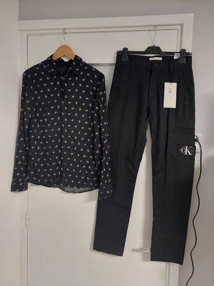 calvin klein jeans broek maat xxs xs   overhemd h&m S, Kleding | Heren, Broeken en Pantalons, Nieuw, Maat 46 (S) of kleiner, Zwart