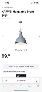 Industriele hanglamp licht grijs, Zo goed als nieuw, Ophalen