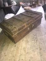 Industriële ijzeren koffer / kist - brocante, Gebruikt, 50 tot 100 cm, Ophalen of Verzenden, Metaal