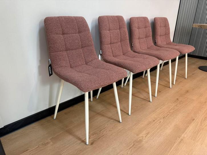 Eetkamerstoelen Nino 4 stuks showroom OPRUIMING 4 stoelen, Huis en Inrichting, Stoelen, Zo goed als nieuw, Eén, Wit, Ophalen