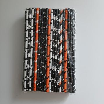 Halloween 100 Papieren Rietjes - Spookachtig Leuk! beschikbaar voor biedingen