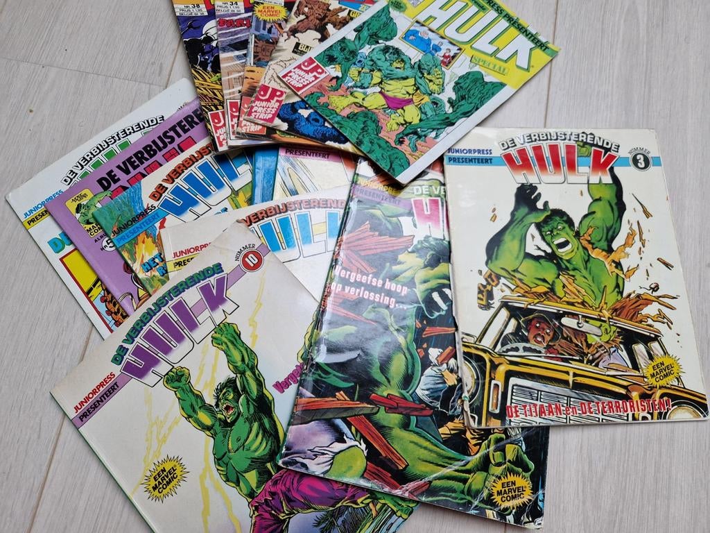 de verbijsterende hulk strips strip collectie marvel comics, Boeken, Strips | Comics, Zo goed als nieuw, Meerdere comics, Amerika