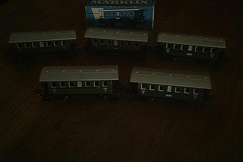Marklin HO 5 Personenwagons nr. 4040 (1x ovp), Hobby en Vrije tijd, Modeltreinen | H0, Gebruikt, Wagon, Wisselstroom, Märklin